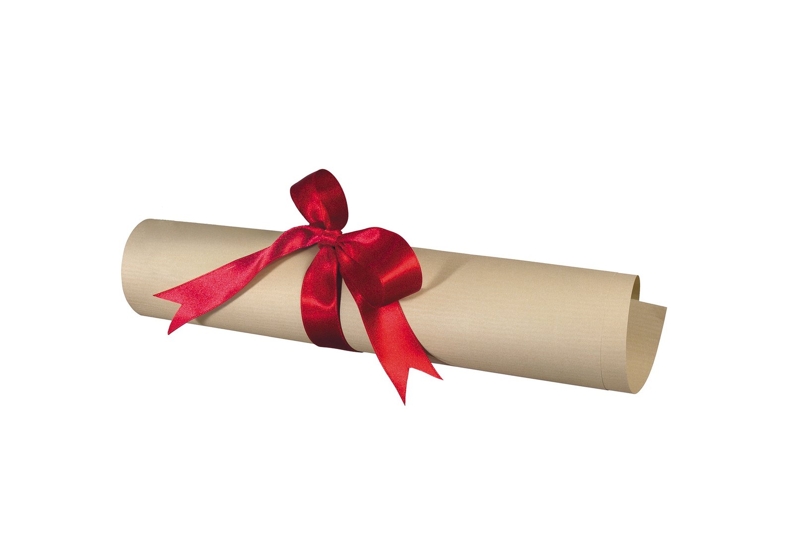 Elegant diploma or certificate with red ribbon